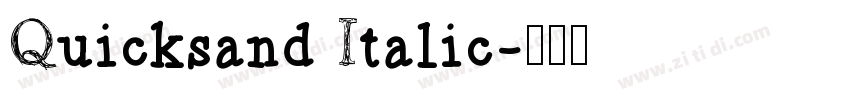 Quicksand Italic字体转换